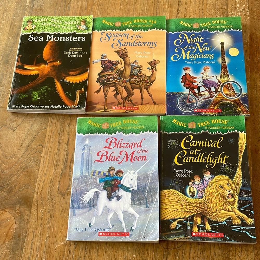 Five Magic Tree House books